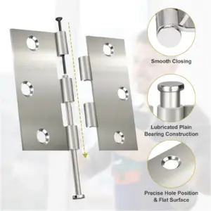 Door Hinge Router Template Doors Hinges Mortiser Latch Lock Installation Kit Fits 3In-5In Length and 1/4In Or 5/8In Thickness