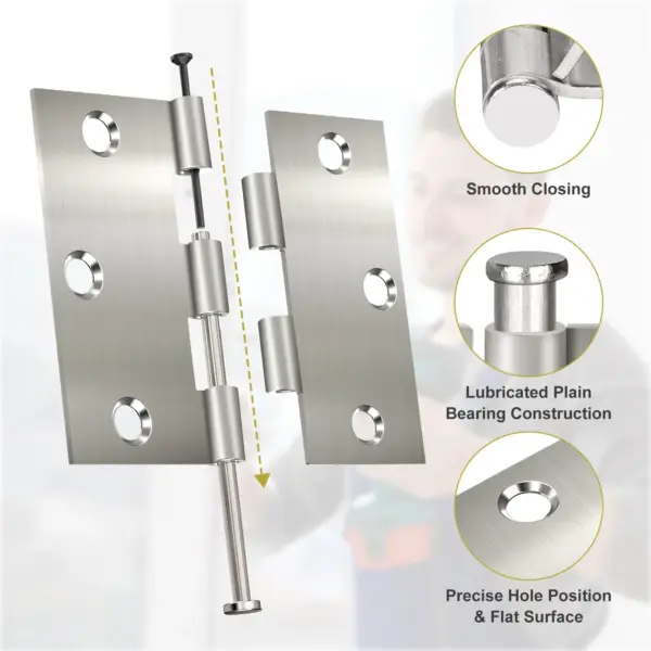 Door Hinge Router Template Doors Hinges Mortiser Latch Lock Installation Kit Fits 3In-5In Length and 1/4In Or 5/8In Thickness