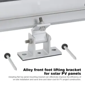 2 Pcs Aluminum Solar Panel Brackets with Tilt Legs 15-30 Degree Angle Lightweight Mount Bracket Solar Panel Tilt Mount Brackets