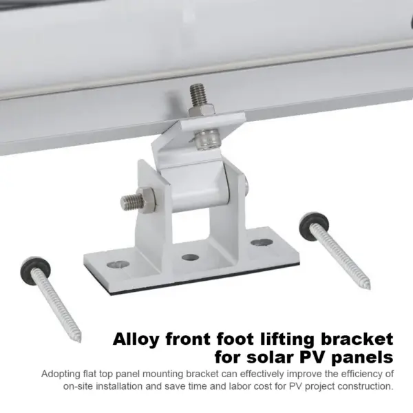 2 Pcs Aluminum Solar Panel Brackets with Tilt Legs 15-30 Degree Angle Lightweight Mount Bracket Solar Panel Tilt Mount Brackets