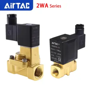 AirTAC 2W030-06/08 2W050-10/15 2W150-15 2W200-20 2W250-25 Original Pneumatic Fluid Control Pilot Solenoid Valve Normally Closed