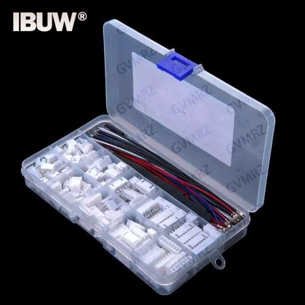 XH2.54 connector 2P 3P 4P 5P 6P 7P housing straight pin socket kit with terminal wire XH2.54mm tweezers heat shrink tubing  5P