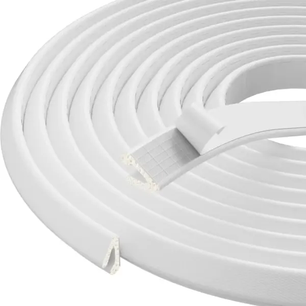 V-Shape Foam Weather Strip Door Seal 33Ft White Draft Stopper Insulation