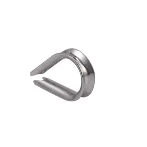 A45M-Cable Ferrule 100Pcs 1/8Inch Crimping Loop Sleeve Crimps 50Pcs M3 Stainless Steel Thimble Rigging For Wire Rope Cable