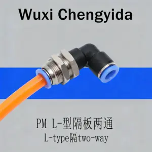 10Pcs Air Fitting Connector Adapter Elbow PLM 4 6 8 10 12 mm ODTube Push In Connect Bulkhead Nickel Plated Brsss Pneumatic