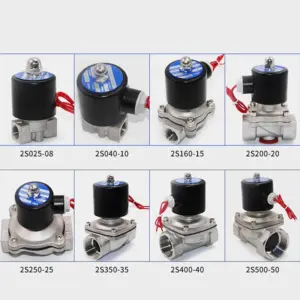 Stainless steel solenoid valve 220V water valve normal close and 12V 24V Electric valve 1/4“ 3/8”1/2“3/4” 1“control valve