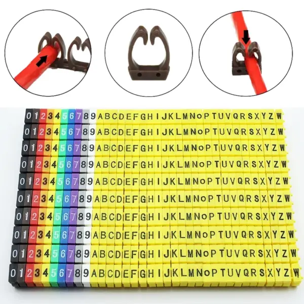 100/150PCS  Color-Coded Slip-On Wire Marker Sleeves,  Cable Identification Sleeving foElectrical Wiring
