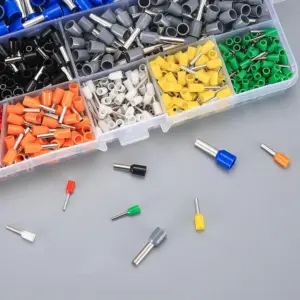 300pcs AWG 22-7 Wire Ferrules Terminals Kit 8 Types Ferrule Connectors Pin Terminal Assortment Insulated Copper Crimp Connector