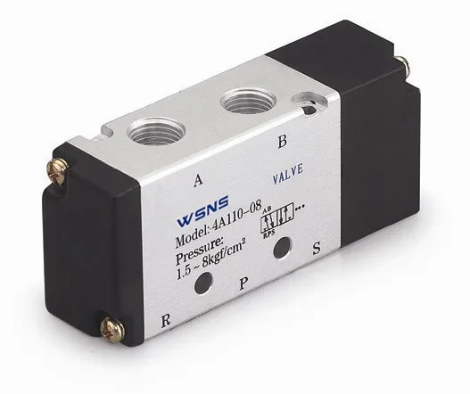 4A110-06 4A210-08 5 Vie 2 Posizioni 1/8 "BSPT Singolo Aria Pilotata Valvola di Controllo Pneumatica
