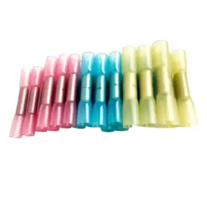 100PCS Heat Shrink Butt Connectors,Waterproof Crimp Terminals Electrical Wire Connectors Splice for Marine, Cable, Wiring