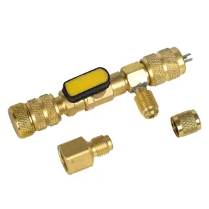 1PC Valve Core Remover Installer Tool 1/4 inch & 5/16inch Air Conditioner Valve Wrench Refrigeration tool R410A R22(No Gas Loss)