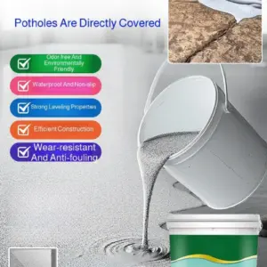Marble-Look Epoxy Grout Floor Paint, Self-Leveling Wear-Resistant Anti-Slip Coating, Home/Factory/Outdoor Cement Floor Paint