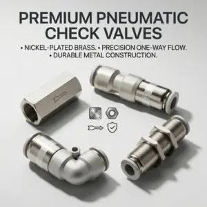 SPM CV SPU SPV Pneumatic Check Valve, One-Way Push-In Fittings, Air Tube Connector, Elbow & Bulkhead,Nickel-Plated Copper,4-12mm