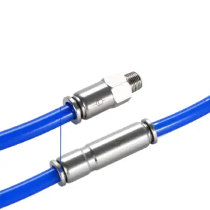 6 8 10 12 mm Push in Connect 1/8 1/4 3/8 1/2" BSP Male Thread 304 Stainless Steel Pneumatic Air Non-return Check One Way Valve