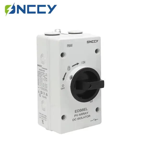 ONCCY 2P 4P DC Isolator Switch, 63A 600V 800V 1000V 1600V DC Photovoltaic Solar DC Isolation Switch Outdoor, IP66 Enclosure