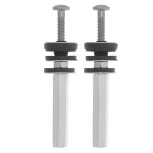 1Pair Corrosion Resistant Stainless Steel Toilet Tank Bolts and Nuts Set with Sealing Ring for Free Installation