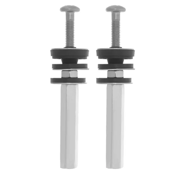 1Pair Corrosion Resistant Stainless Steel Toilet Tank Bolts and Nuts Set with Sealing Ring for Free Installation