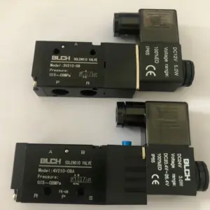 BLCH black Air Solenoid Valves 3V210-08 2 Position 3 Port 1/4" 4V210-08 2 Position 5 Port 1/4" Pneumatic Control Valve