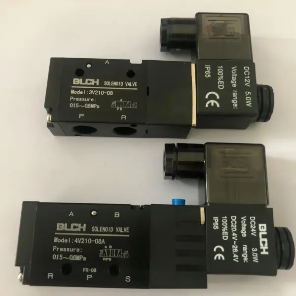 BLCH black Air Solenoid Valves 3V210-08 2 Position 3 Port 1/4" 4V210-08 2 Position 5 Port 1/4" Pneumatic Control Valve