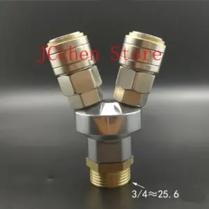 3 Ways 3/4" BSP Male C Type Air Hose Quick Coupler Socket Connector High Quality Self-locking