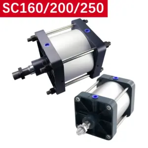 SC125/160/200/250/320 Big Bore Standard Air Pneumatic Cylinder Piston Big Thrust 25-1000mm Stroke Double Acting