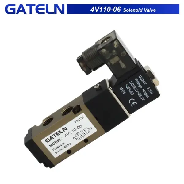 4V110-06 5 Way 2 Position Pneumatic Solenoid Valve DC 24V DC 12V AC 110V AC220V