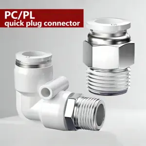 10Pcs 4 6 8 10 12 1416 Mm OD Tube PC PL Pneumatic Air Fitting Quickrelease Push To Connect Compressor 1/8 1/4 3/8 1/2" BSPT Male