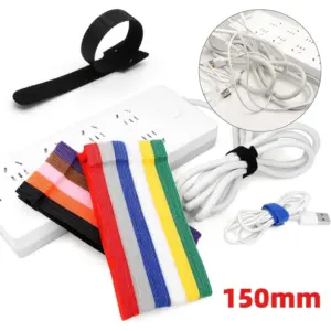 50 - 500Pcs Reusable Fastening Cable Tie 150mm Plastics Nylon Cable Ties Nylon Loop Hook Wrap Zip Bundle Adjustable Fasten Ties