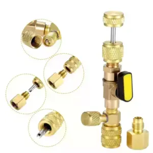 【NEW】1 Set For R22 R410a R134A R12 R32 Refrigerant Valve Core Remover Installer Kit With 1/4" & 5/16" Port Schrader Valve Tool