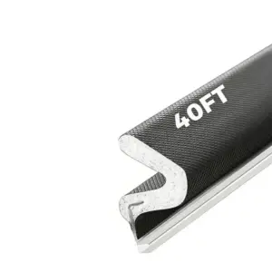 ALIM-40FT Weather Stripping Door Seal, Kerf Style Foam Strip For Large Gaps,For Exterior And Interior Frames Black