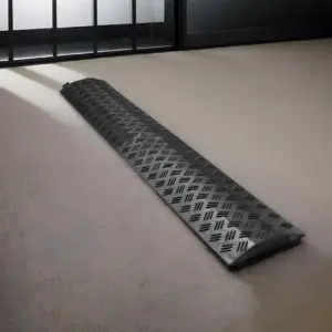 Cable Protector Ramp Extension Wire Floor Ramp Power Lines Extension Cord Cover for Driveway Sidewalk Garage Garden Office Hotel