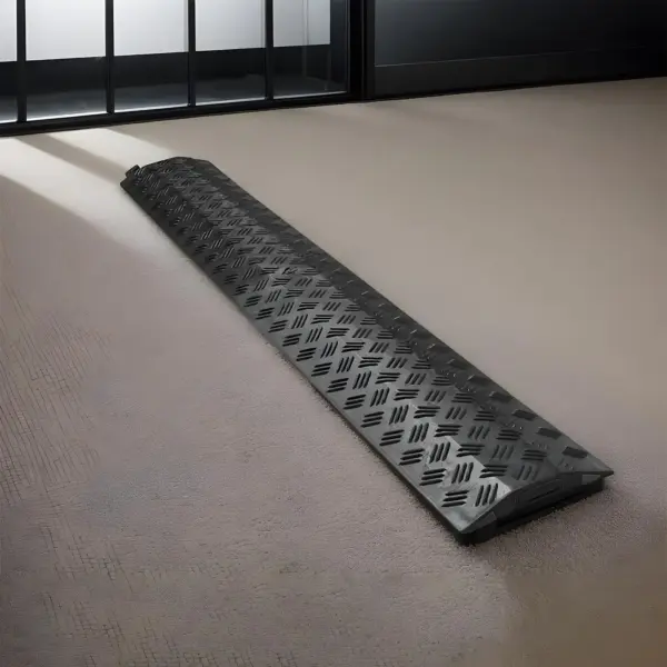 Cable Protector Ramp Extension Wire Floor Ramp Power Lines Extension Cord Cover for Driveway Sidewalk Garage Garden Office Hotel