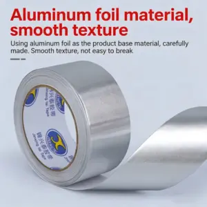 Heat Resistant Aluminum Foil Tape – High Temp HVAC Duct, Waterproof Oil Proof Strong Adhesion – 2–20cm, 20m 1Roll