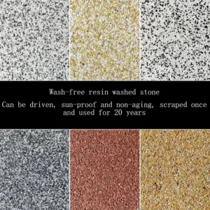 Wash-Free Resin Washed Stone Ready-To-Use Scratch-Resistant Balcony Waterproof Home Wall And Floor Decoration Rock Art Paint