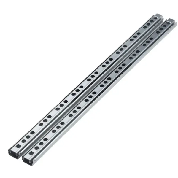 2PCS New Smooth Glide Bearing Drawer Slides Two Way Slide 17mm Wide Drawer Glides Full Extension 8"-17" Drawer Rail Dresser