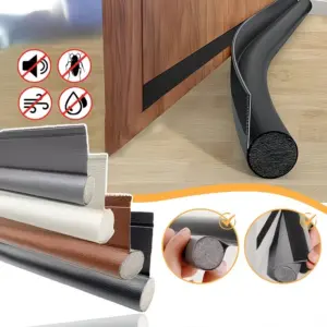 1pc 96x3cm Door Bottom Seal Strip Cuttable Insulation Under Door Draft Blocker Anti-Cold Gap Weather Stripping Acoustic Foam