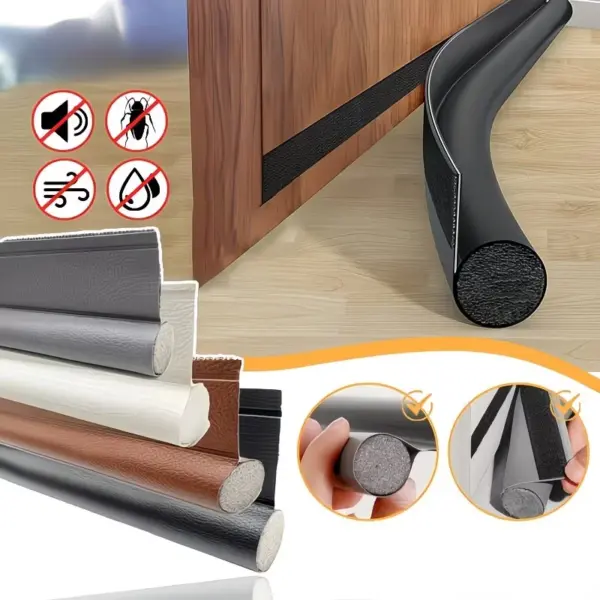 1pc 96x3cm Door Bottom Seal Strip Cuttable Insulation Under Door Draft Blocker Anti-Cold Gap Weather Stripping Acoustic Foam