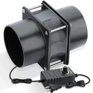 80mm 12V DC Axial Exhaust Fan with AC Adapter, High Airflow for Fume Extractor, Soldering Smoke, 3D Printer Enclosure