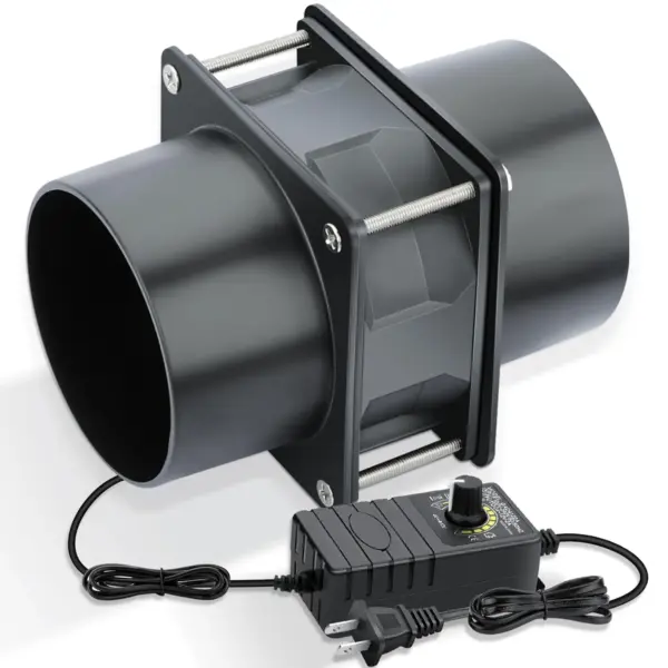 80mm 12V DC Axial Exhaust Fan with AC Adapter, High Airflow for Fume Extractor, Soldering Smoke, 3D Printer Enclosure