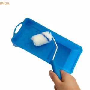 *8Pcs 2Inch Smooth Finish Paint Roller Tray Lint-Free Mini Paint Roller Painting Walls High-Density Fabric Paint Rollers Set