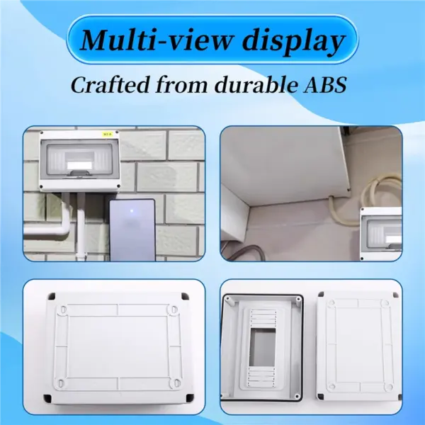 Exquisite-IP65 Mcb Breaker Box Distribution Protection Box ABS Power Electronic Din Rail Enclosure For Circuit Breaker HT-8 Way
