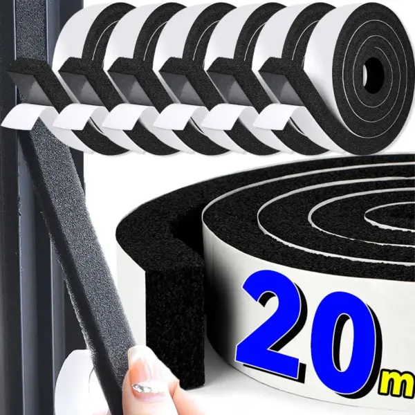 Foam Window Sealing Strips Windproof Sound-Proof Door Weather Stripping Dustproof Self-adhesive Tape Door Seam Sealing Strip