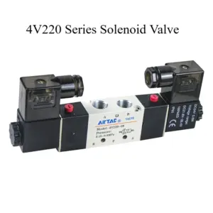 AirTAC Double-head Double-electric Solenoid Valve 4V220-08 Two-position Five-way Closed Pneumatic Reversing Valve