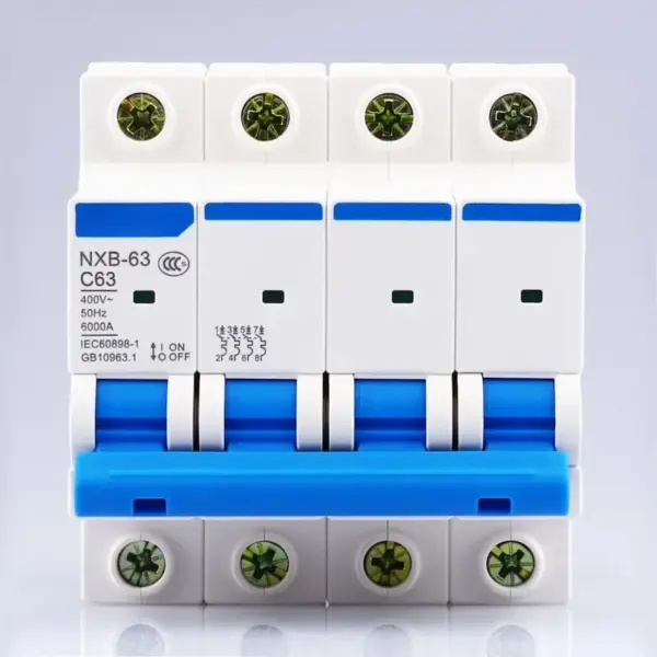 NXB-63 4P 1A 2A 3A 6A 16A 20A 25A 40A 63A 230V 380V Miniature Circuit Breaker MCB New DZ47