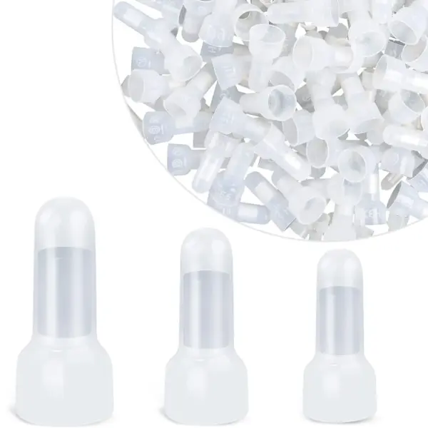 120 Pcs Closed End Crimp Connectors, 22-16/16-14/12-10 Gauge Crimp Cap Kit, Nylon Insulated Closed End Crimp Terminals Connector