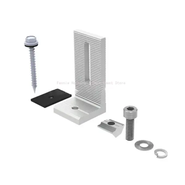 Solar Panel Aluminum Mounting L Brackets 90 Degree Photovoltaic Bracket Roof Mount Solar PV Rail Interconnects Mount For Fixed