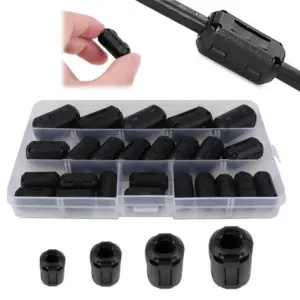 22/25pcs Clip-on Ferrite Core Beads EMI RFI Noise Suppressor Filter for USB Audio Video Power Cables Anti-Interference Choke