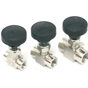 1/8" 1/4" 3/8" 1/2" BSP NPT M14x1.5 M20x1.5 Female Equal Straight SUS304 Shut off Needle Valve 915 PSI Water Air Gas