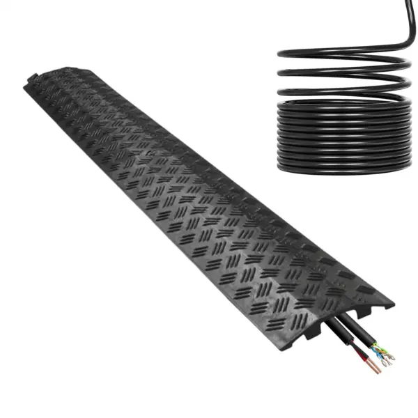 Cable Ramps Extension Cable Floor Protector Power Lines Extension Cord Cover for Driveway Sidewalk Garage Garden Office Hotel