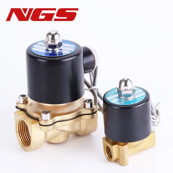 220V 110V 24V 12V 2W Normally Closed Brass Electric Solenoid Valve For Water Air Oil 1/4" 3/8" 1/2" 3/4" 1" DN8/10/15/20/25/50